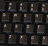 English US Non Transparent Keyboard Stickers Black Background 11x13mm...