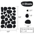 Coopay 24 Sheets Black Adhesive Felt Circles Felt Pads Spotty Dog Style 576 Pieces Irregular Shape Dots Felt for Halloween DIY Sewing Projects Cos...