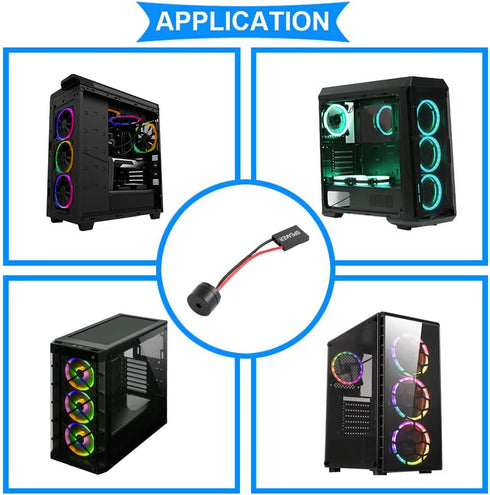 10 Pcs PC Motherboard Internal Mini Speaker Computer Case Mainboard BIOS Alarm Buzzer for Arduino/Computer with Dupont Extension Cable...