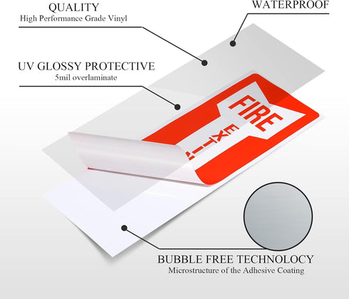 2 Pack Fire Extinguisher Holder and 4 Pieces Fire Extinguisher Sign Sticker, 20lb Fire Extinguisher Wall Hook Mount Bracket for Big and Small Fire...