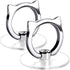 Cat Phone Ring Holder - EI Sonador Clear Cell Phone Ring Holder Transparent Stand Finger Grip (2 Silver Cat)...
