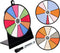Spinning Prize Wheel, 6 inch Wheel-Spinning Wheel for Prizes with Stand, 10,12 Slots Color Small Tabletop Roulette Spinner with Mark Pen, Easy Ass...