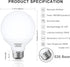 comzler 8 Pack Bathroom Light Bulbs 5000K Daylight, 60 watt Equivalent Light Bulb, E26 Medium Base, G25 LED Globe Light Bulbs for Bathroom Vanity ...