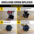 Rack-A-Tiers Open Splice Junction Box (Single), One-Piece Junction Box Splice Box. Repair Open Splices, 5 Second Installation Splice Box, Electric...