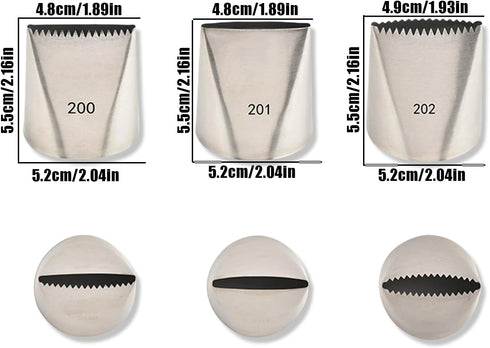 Piping Tips For Cake Decorating, Stainless Steel Icing Piping Nozzles For Pastry Fondant Decorating Tools (C)...