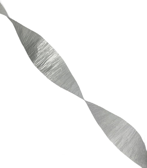 Navy Blue and Silver Metallic Crepe Paper Streamers, 4 Rolls Total...