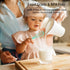 NCAM 5 Pcs Silicone Whisk for Cooking - Mini Whisk Stainless Steel Dough Whisk, Non Stick Hand Tiny Balloon Wire Whisk, Milk egg Frother for Blend...