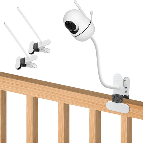 2 Pack Baby Monitor Mount Compatible with HelloBaby HB6550 HB65/HB66/HB248,Nanit Pro Smart Baby Monitor & Flex Stand, Flexible Clip Clamp Mount Lo...