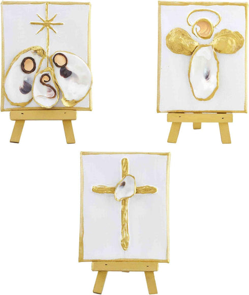 Mud Pie Oyster Easel Plaque, Angel, 5" x 4"...