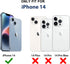 for iPhone 14 Case (6.1”) with Belt Clip Holster, 2X Screen Protector, Heavy Duty Military Grade Full Body Shockproof Dust-Proof Drop Proof Rugged...