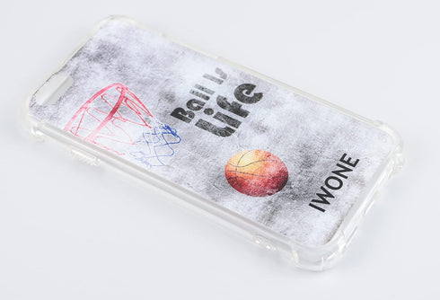 6S Case/6S Case Basketball Cute Rubber Protective Skin Cover Patterned Compatible with iPhone 6S/6 Creative Pattern Basketball Writings Sports...