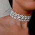 JAKAWIN Rhinestone Choker Necklace Jewelry Adjustable Collar Necklaces Silver Chokers for Women and Girls NK126...