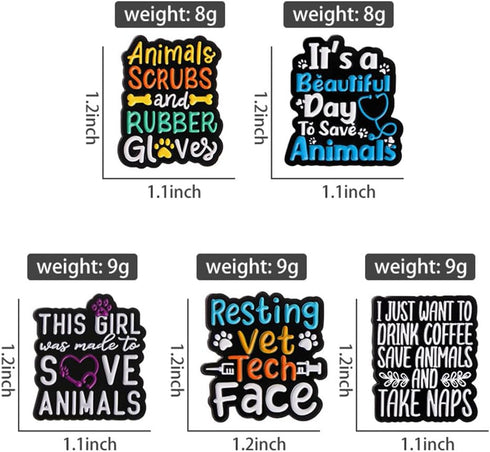 Positive Quotes Brooch Badge Protect Animal Theme Brooch Creative Brooch Colorful Letter Phrase Metal Badge Drip Oil Hard Enamel Pin Fashion Cloth...