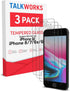 TALK WORKS Tempered Glass Screen Protector for iPhone SE3/SE2/8/7/6S/6 - Case Compatible, Anti-Glare, Smudge & Crack Proof, Ultra Thin (Pack of 3)...