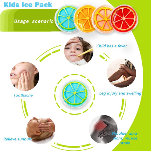 Boo Boo Ice Packs for Kids Toddler Reusable Baby Ice Pack, Kids Ice Pack, Hot or Cold Pack Gel Cooling Pad, for Pain Relief, Tired Eyes, Child Inj...
