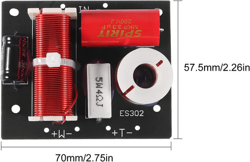 400W Speaker Frequency Divider 2 Way 2 Unit Hi-Fi Soundshelf Crossover Filters Woofer and Tweeter (2pcs)...