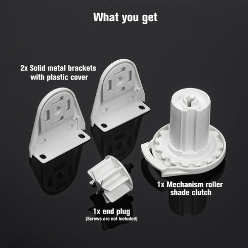 Rollerhouses RHSA38-A 38mm Metal Roller Blind Fittings Repair Parts Kit Brackets Heavy Duty 1.5 Inch/Rollease Skyline Roller Shade Mounting Bracke...
