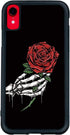FANXI Rose Hand Phone Case for iPhone Xr 6.1 Inch - Shockproof Protective TPU Aluminum Cute Cool Skull Rose Phone Case Designed for Skeleton iPhon...