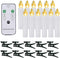 10 Pcs Window Candles with Remotes and Timer, Flickering Led Candles for Christmas Tree with Clip, Battery Operated Taper Candles for Chandeliers ...