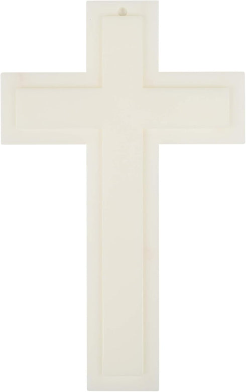Large Luminous White Cross White 6 x 10 Plastic Glow in the Dark Wall Plaque...