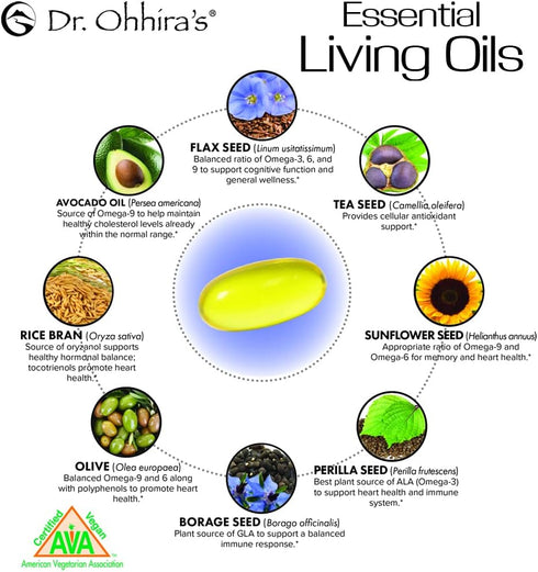 Dr. Ohhira's Vegan Omega 3, EFA and Fish Oil Alternative, 60 Capsules...
