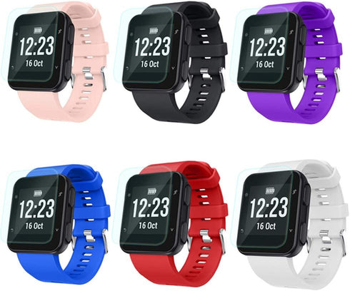 Screen Protector Compatible with Garmin Forerunner 35, 4 Pack Tempered Glass Protective Films Anti-Scratch High Definition Full Coverage Cover Sma...
