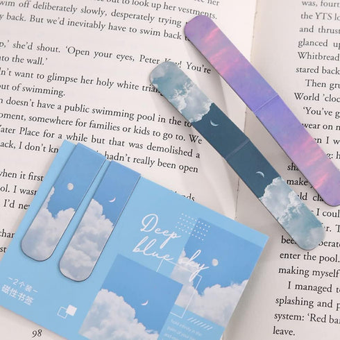 24 Pieces Bookmark, Magnetic Book Markers Landscape Magnetic Bookmarks Magnet Page Markers Set Assorted Book Marks for Students Reading (QS101)...