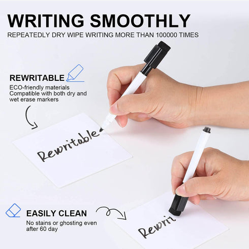 Dry Erase Sticky Notes Reusable - 4"×4"-6 Pack.White Sticky Notes Non-Magnetic Whiteboard Stickers for Wall?PC?Wood?Bricks...