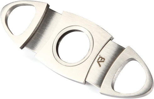 Alaska Bear® Cigar Cutter Stainless Steel Guillotine Double Cut Blade in Black Gift Pouch...