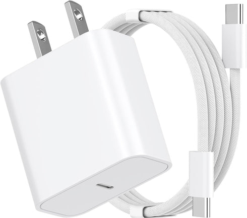 iPhone 15 Pro Max Charger Fast Charging, USB C to USB C Charging Cable 6FT with 20W Type C Fast Charger Block Compatible for iPhone 15/15 Pro Max/...
