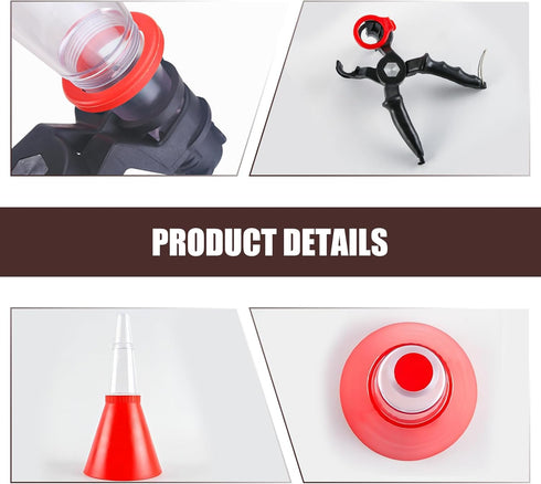 1 PC Car Engine Oil Filling Funnel, Anti-Leak Self-Locking Structure Engine Locking Oil Funnel with Filter, Multi-Functional Replacement Accessori...