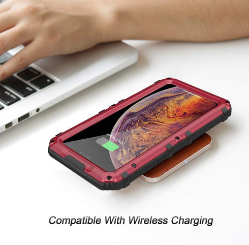 seacosmo for iPhone Xs Max Waterproof Case, Military Grade 360 Full Body Protective Rugged Heavy Duty Case Shockproof Drop Resistant Defender for ...