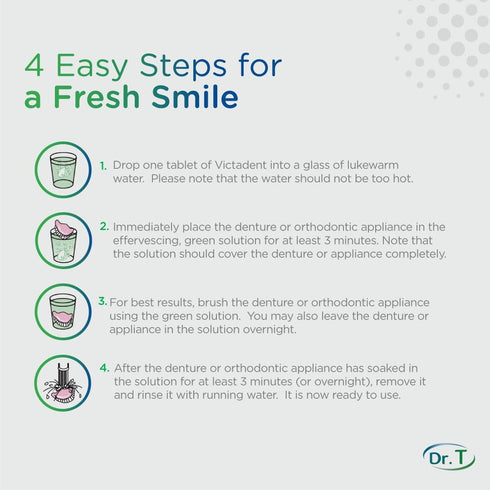 Victadent Denture, Retainer & Mouth Guard Cleanser Tablets (24 Count)...