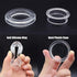Cinvo 3 Set Umbrella Hole Ring Plug 2 Inch Patio Table Hole Ring with Cap Transparent Silicone Ring for Standard Table Hole Replacement (3 Hole Ri...