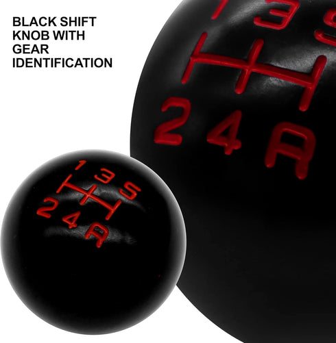 HiSport 5 Speed Gear Shift Shifter knob, Car Racing Sphere Shift Knob Universal with 3 Adapters for Manual Car (M 8 * 1.25, M 10 * 1.25, M 10 * 1....