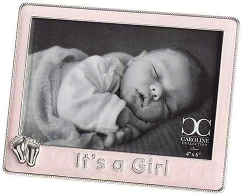 Roman Giftware Inc., Caroline Collection, New Baby, 5" H Pink ITS A Girl Frame 6X4,Religious, Inspirational, Durable (1x6x5)...