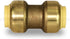 Everflow Supplies Pushlock UPSC12 1/2 Inch Long Push X Push Coupling for Push-Fit Fittings, Made with No Lead DZR Forged Brass, Connects PEX, CPVC...