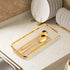 Kitchen Drawer Organizer, BuyGo Stainless Steel Storage Container Gold Metal Cabinet Storage Basket for Holding Silverware Kitchen Utensil, Pack o...