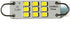 Alla Lighting Festoon 44mm 1.73" 3030 9-SMD Rigid Loop Extremely Super Bright White 561 562 567 564 LED Bulbs for Interior Map Dome Luggage Compar...