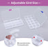 Opret 15 Grids Bead Organizer(4 Pack), Earring Organizer Box, SMALL Plastic Clear Organizing Containers with Adjustable Dividers for Crafts Jewelr...