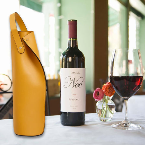 LEVARE Premium Wine Tote Carrier - Elegant, Double-Layered & Durable, Safe Transport of 750ML Wine & Champagne Bottles - Sophisticated and Practic...