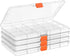 2PACK Nail Organizers and Storage, 15 Grid Mini Clear Bead Organizers Plastic Storage Box Craft Containers for Nail Jewelry Rhinestones DIY Supply...