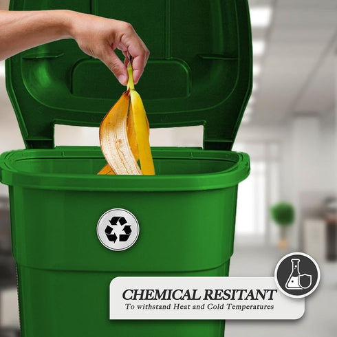 Trash and Recycle Stickers Set of 2 | Indoor Outdoor UV Stable & Weatherproof | Kitchen Pantry Office Organization | Garbage Bin and Waste Basket ...