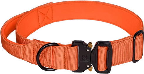 Tactical Dog Collar, Heavy Duty Dog Collars with Handle, Metal Buckle Dog Training Collar, Thick Dog Collar for Male, Large Dog Collar, Military D...