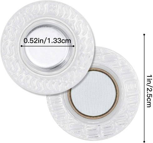 25 Pairs Mini Invisible Sew Magnetic Snap PVC Round Shape Hidden Purse Closure Fastener Snap for Kids Clothing Clasp Baby Bib Diapers Accessories ...