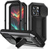 Phone Case for iPhone 15 Pro Max Case with Screen Protector Military Grade Protective Heavy Duty Full Body Cover Metal Bumper Stand Silicone Shock...