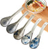 5pcs Asian Soup Spoon, Ceramic Chinese Soup Spoons, Deep Oval Hook Non-slip Japanese Spoons for Rice Ramen Pho Miso Soup Wonton Noodle, Luck and P...