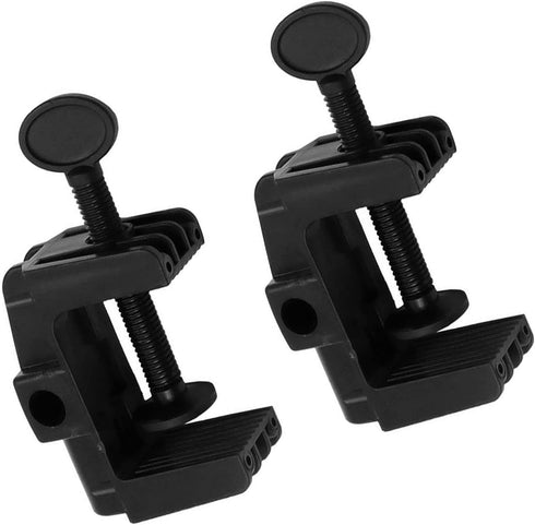 2 Pcs Desk Clamp Work Light Mounting Bracket Heavy-duty Plastic Table Mounting Clamp for Desk Lamp, Magnify Lamp, Tablet Holder, Etc...