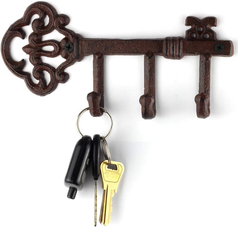 Wall Mounted Rustic Key Holder (Vintage Cast Iron)...