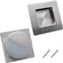 2 Pack 70 x 70MM / 2.76 x 2.76 Inch Recessed Flush Pulls, Stainless Steel Square Recessed Invisible Flat Finger Pull, Sliding Door Handles for Clo...